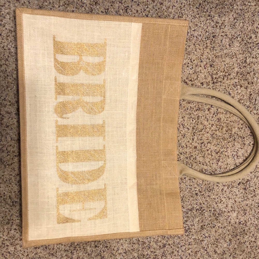 Bride Pocket tote bag 19x14”